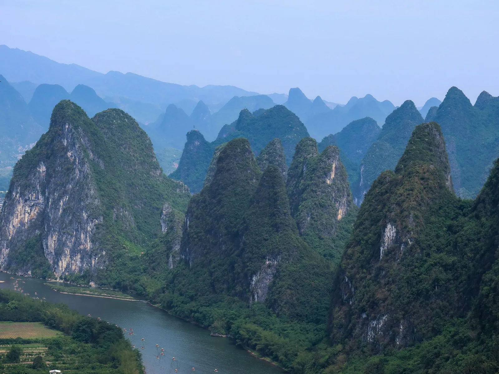 Karst hills beside a river near Guilin