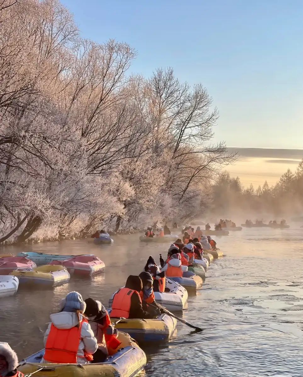 Rime and river mist at dawn