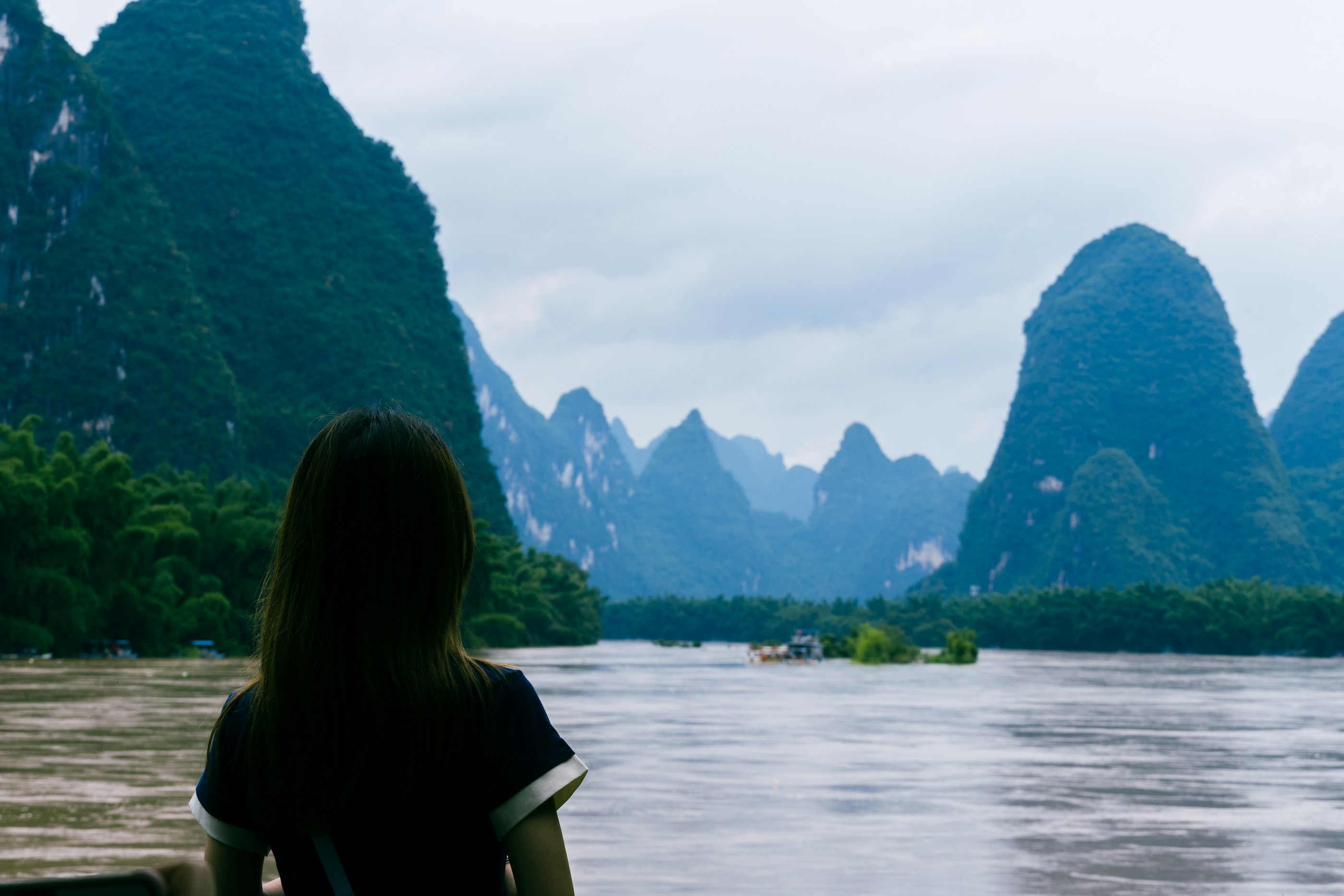 Karst mountains and river scenery in Guilin