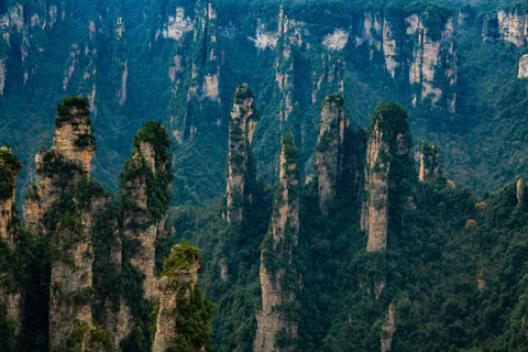 Zhangjiajie sandstone pillars for China Scenic Horizons