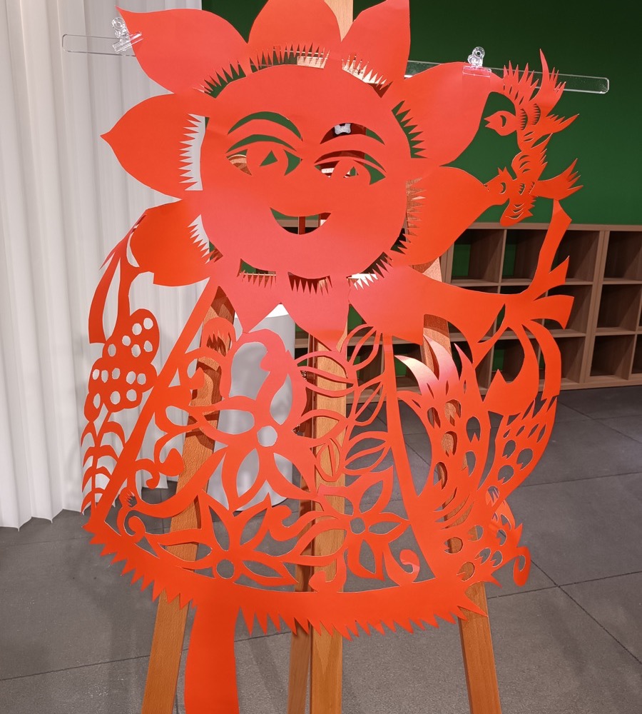 Red Chinese paper-cut folk art