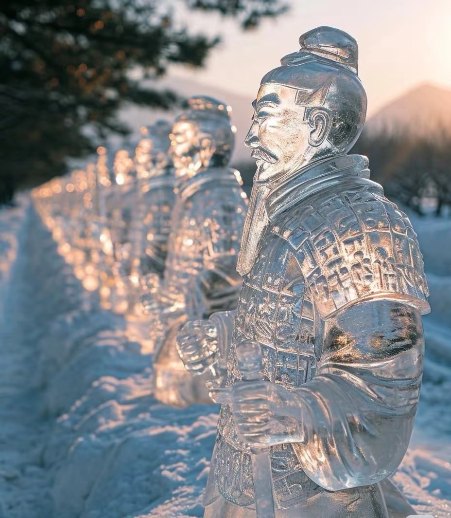 Snow sculpture at Sun Island Snow Expo, Harbin