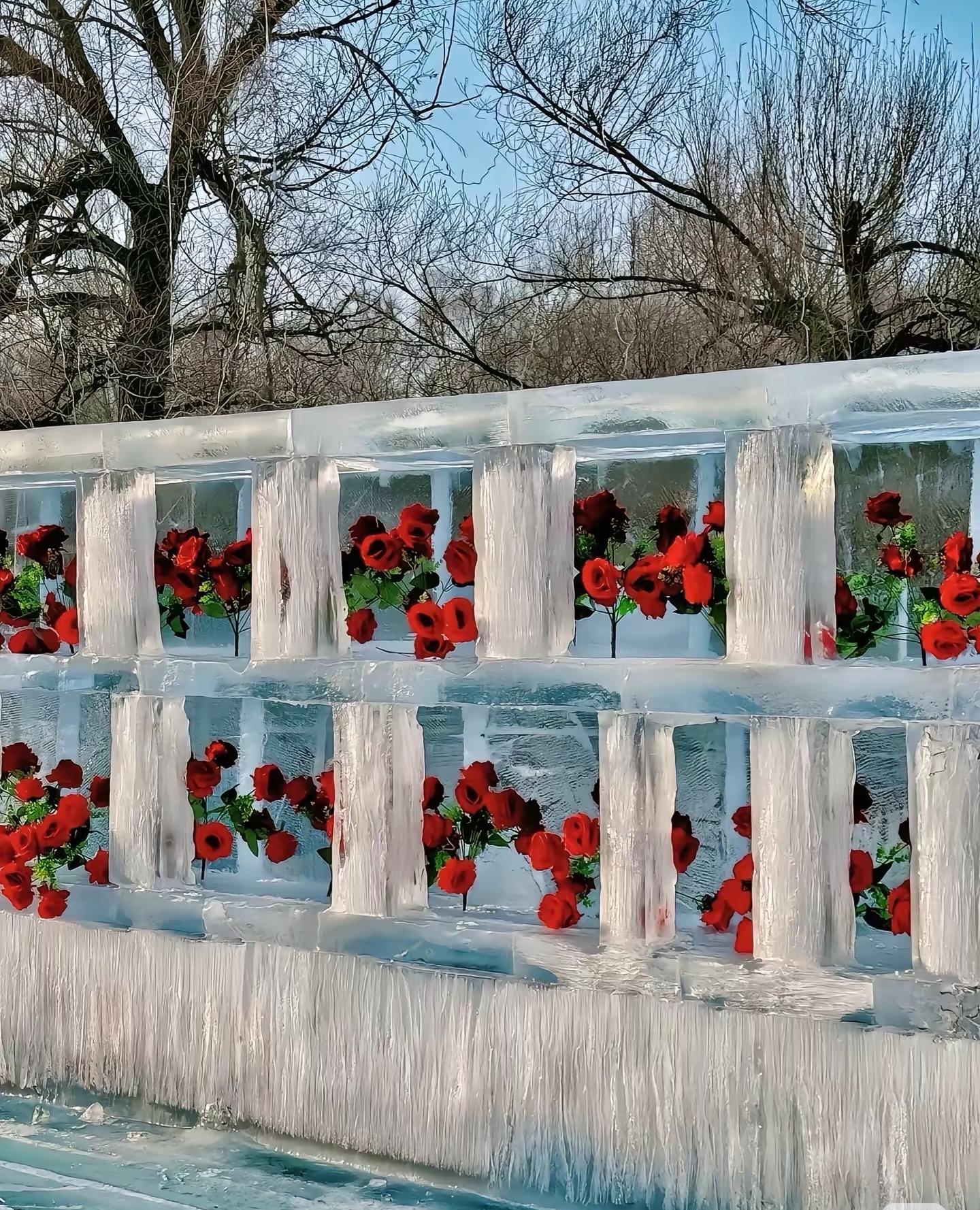 Ice lanterns at Zhaolin Park, Harbin
